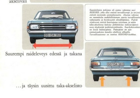 Opel Rekord C (Commodore A) - drawings (figures) of the car